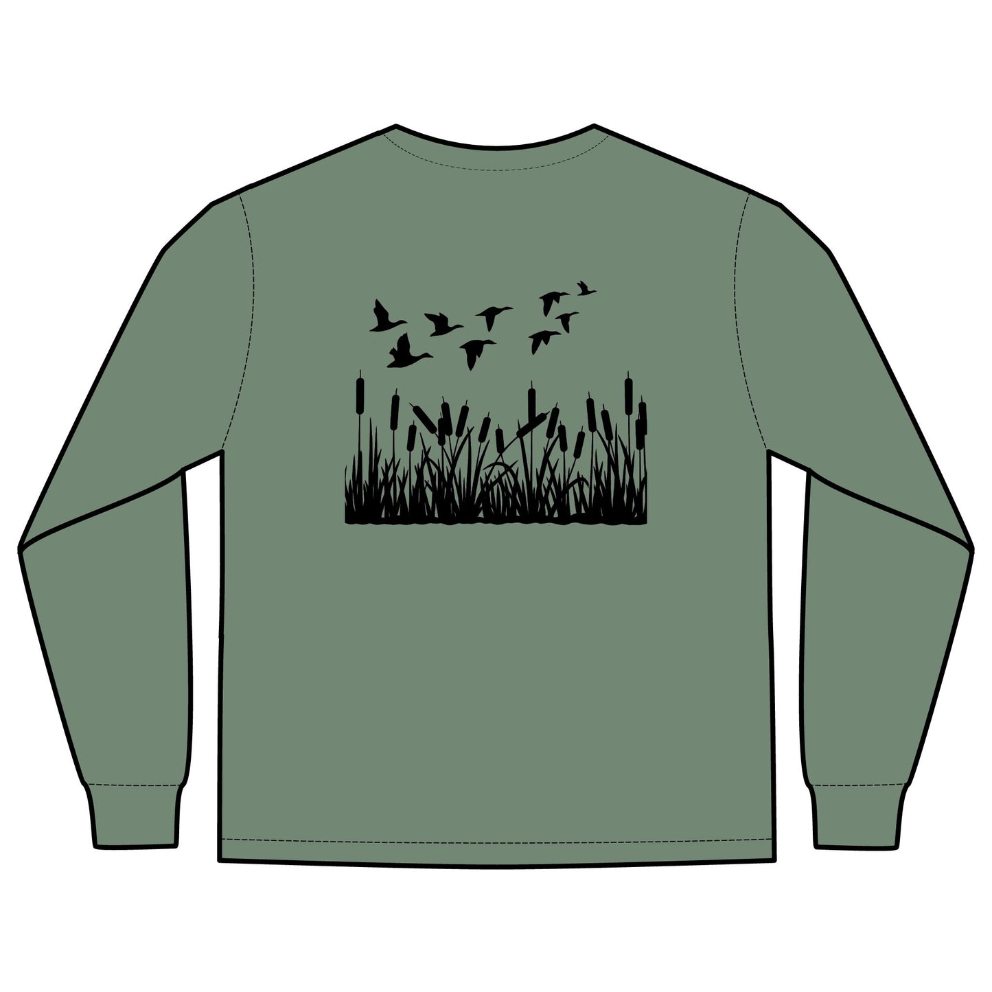 Marshland Birds Long Sleeve Pocket Tee
