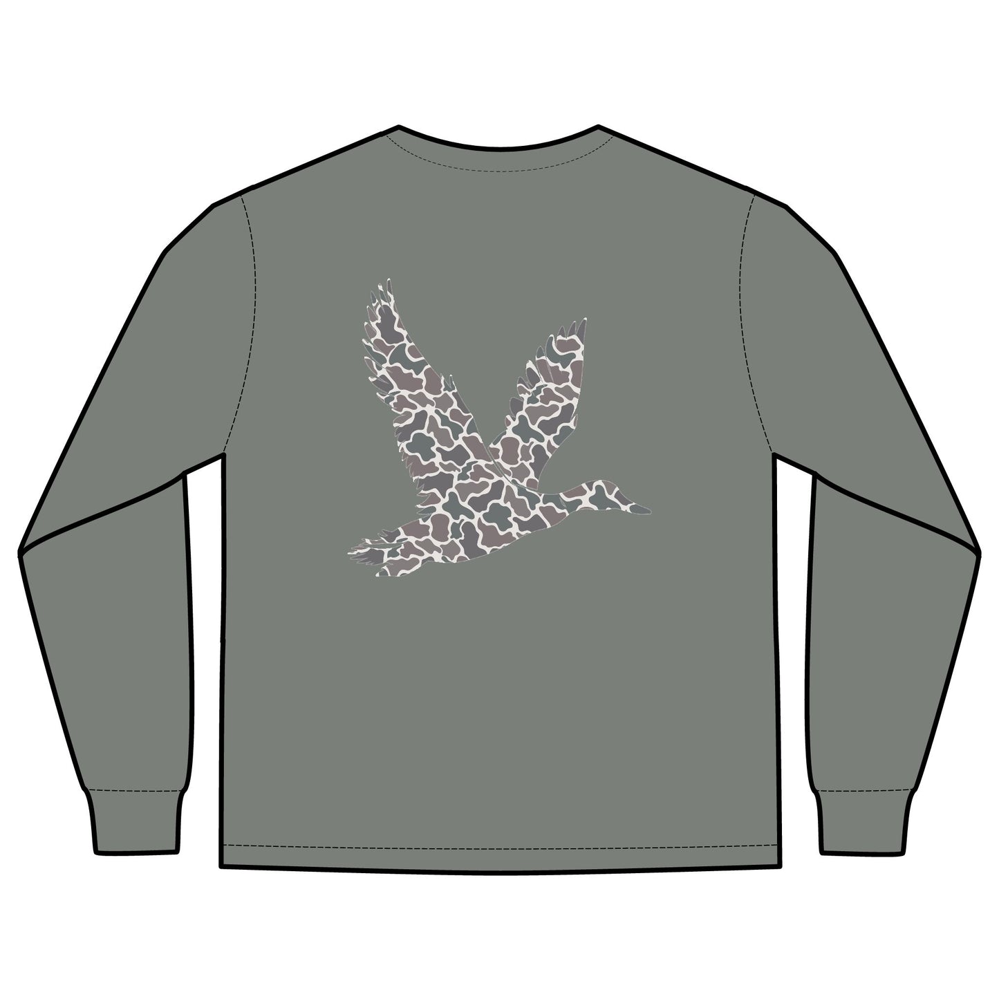 Duck Silhouette Long Sleeve Pocket Tee