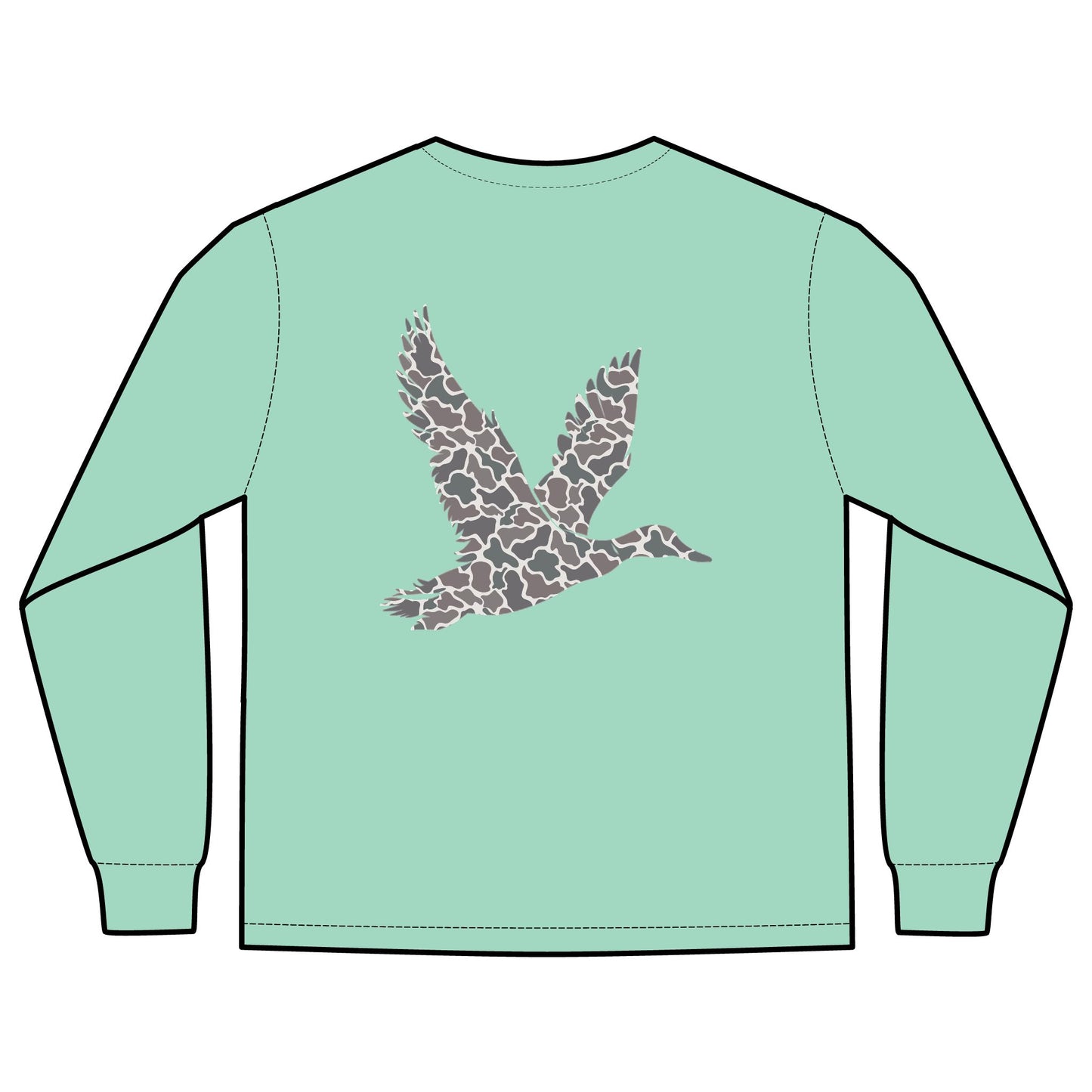 Duck Silhouette Long Sleeve Pocket Tee