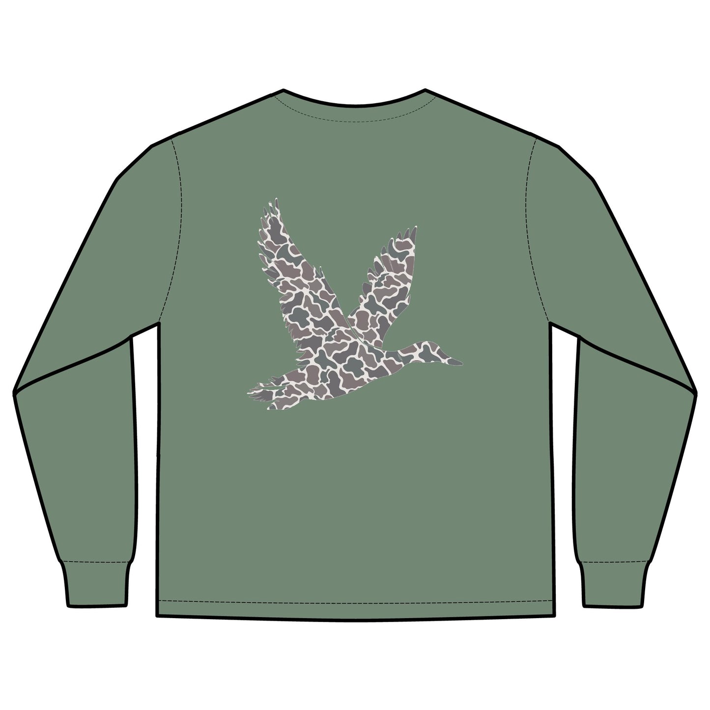 Duck Silhouette Long Sleeve Pocket Tee