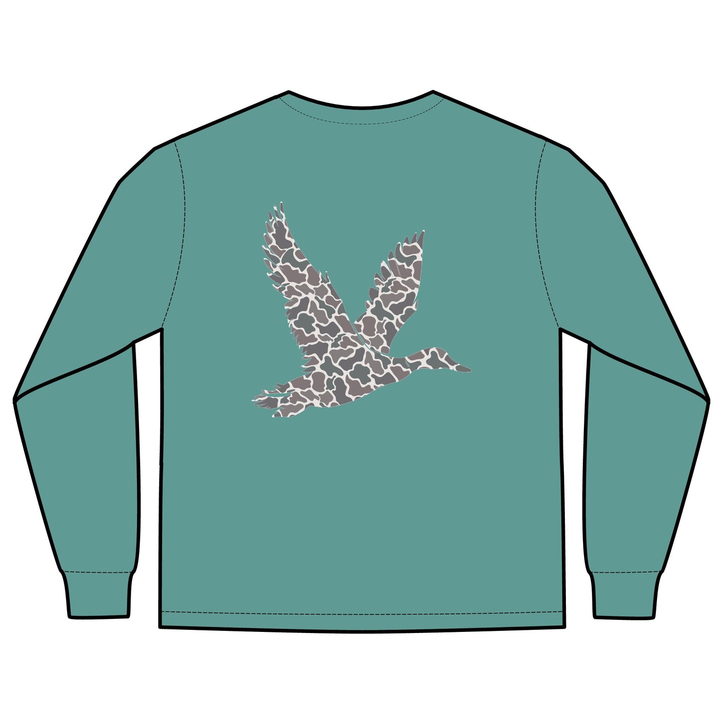 Duck Silhouette Long Sleeve Pocket Tee