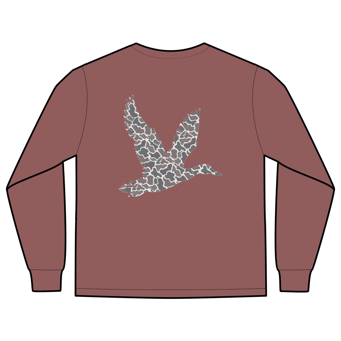 Duck Silhouette Long Sleeve Pocket Tee