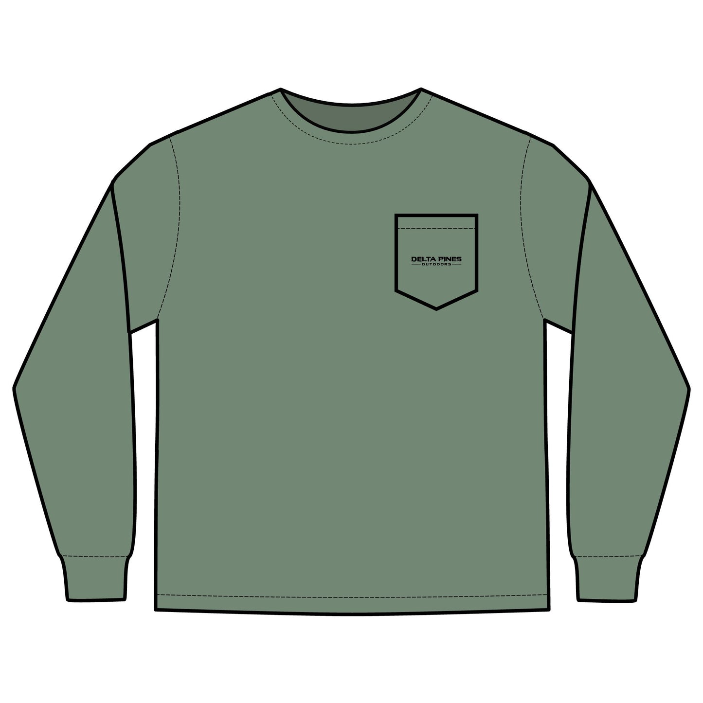 Delta Pines Outdoors Long Sleeve Pocket Tee