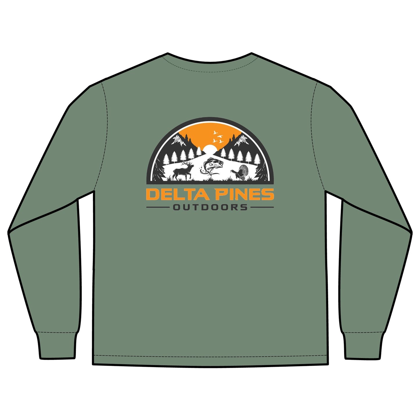 Delta Pines Outdoors Long Sleeve Pocket Tee